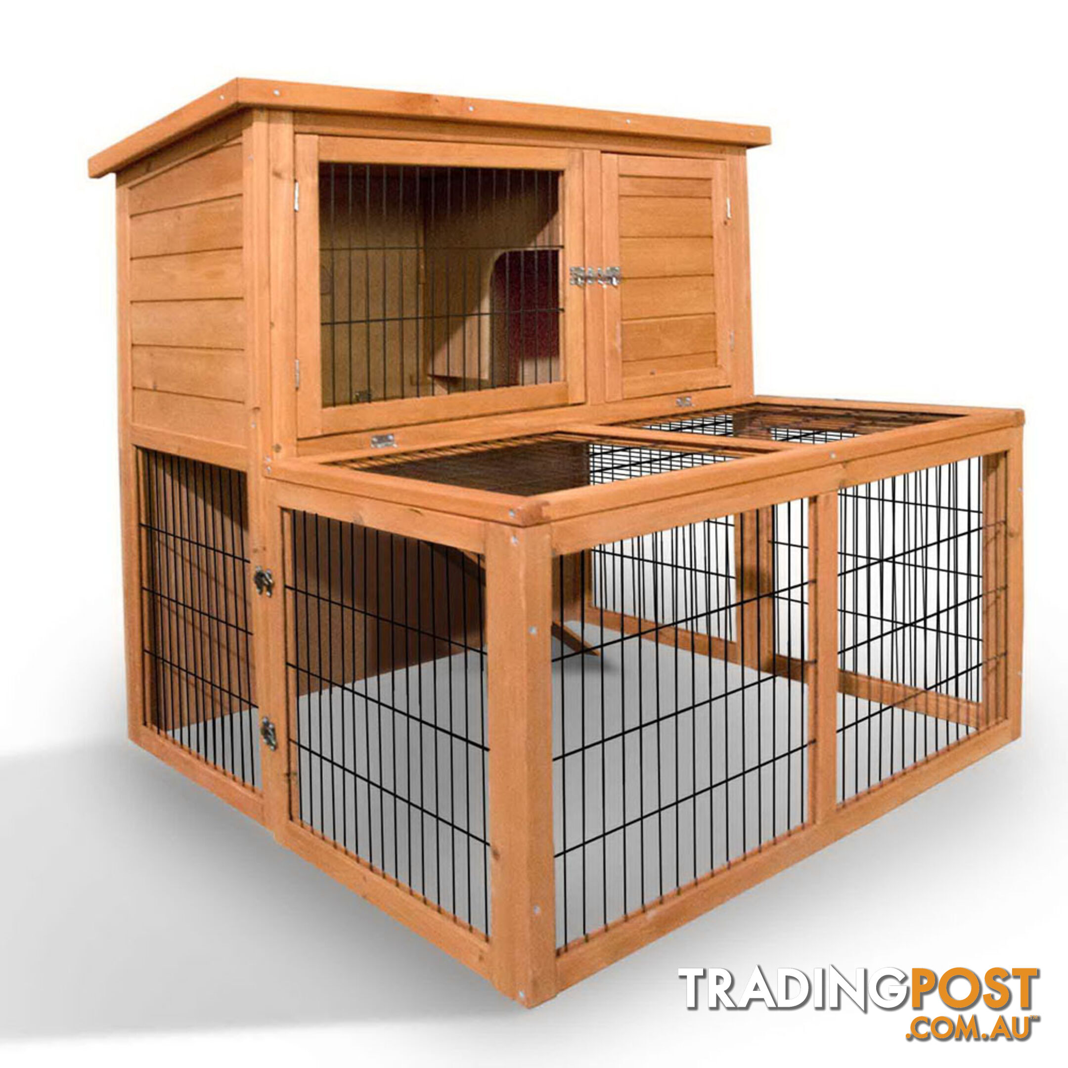 Deluxe Rabbit Cage Hutch w/ Under-Run