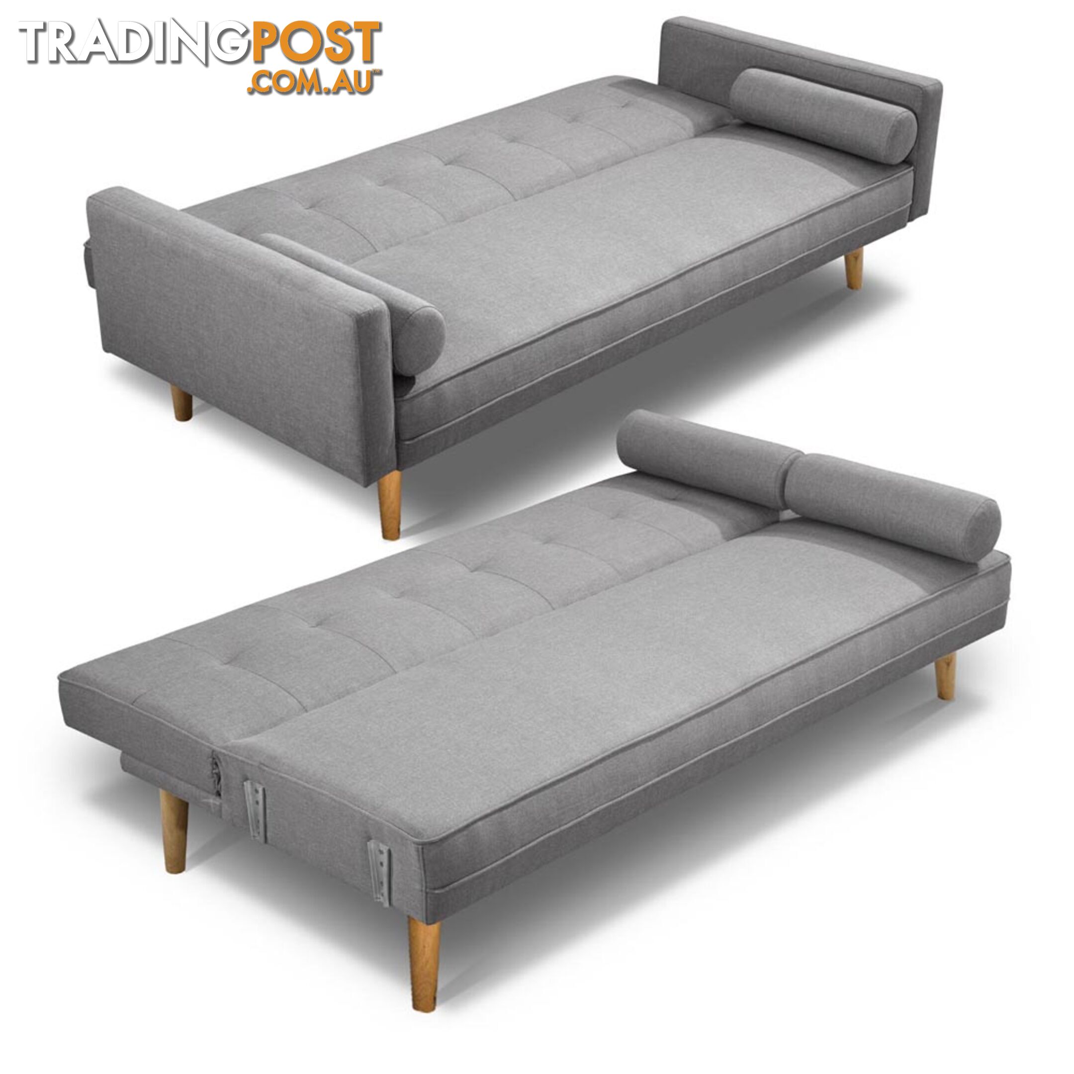 3 Seater Faux Linen Fabric Sofa