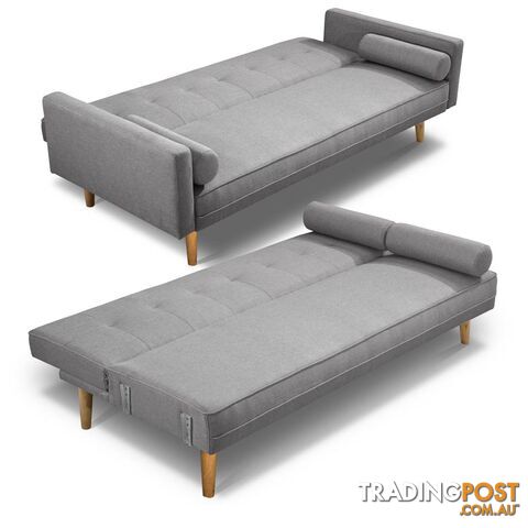 3 Seater Faux Linen Fabric Sofa