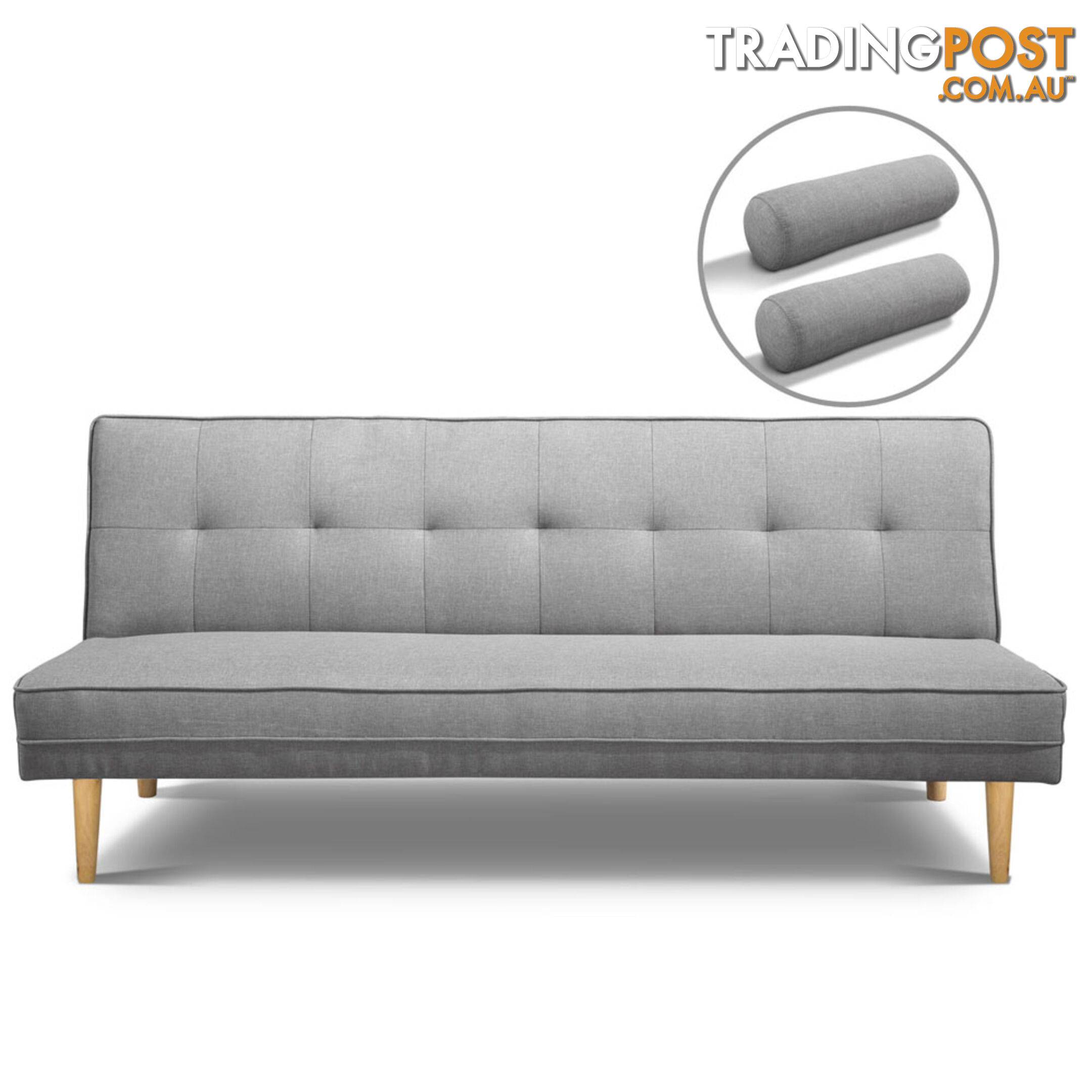 3 Seater Faux Linen Fabric Sofa