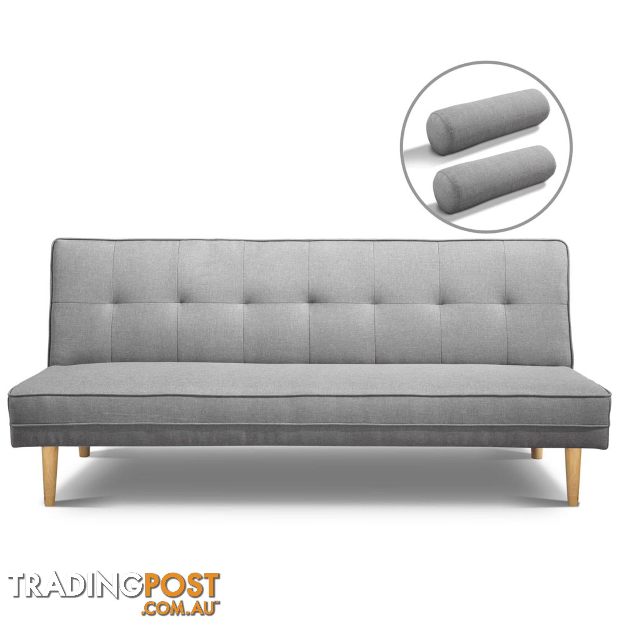 3 Seater Faux Linen Fabric Sofa