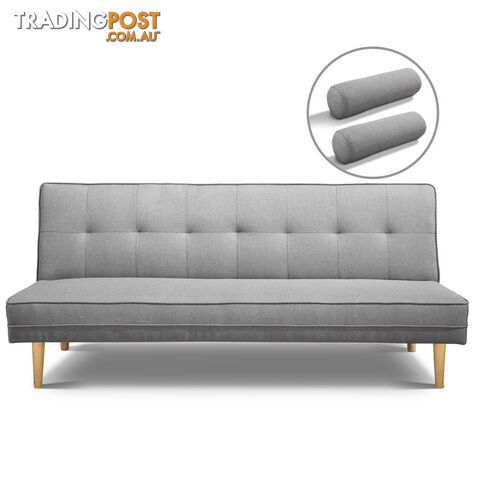 3 Seater Faux Linen Fabric Sofa