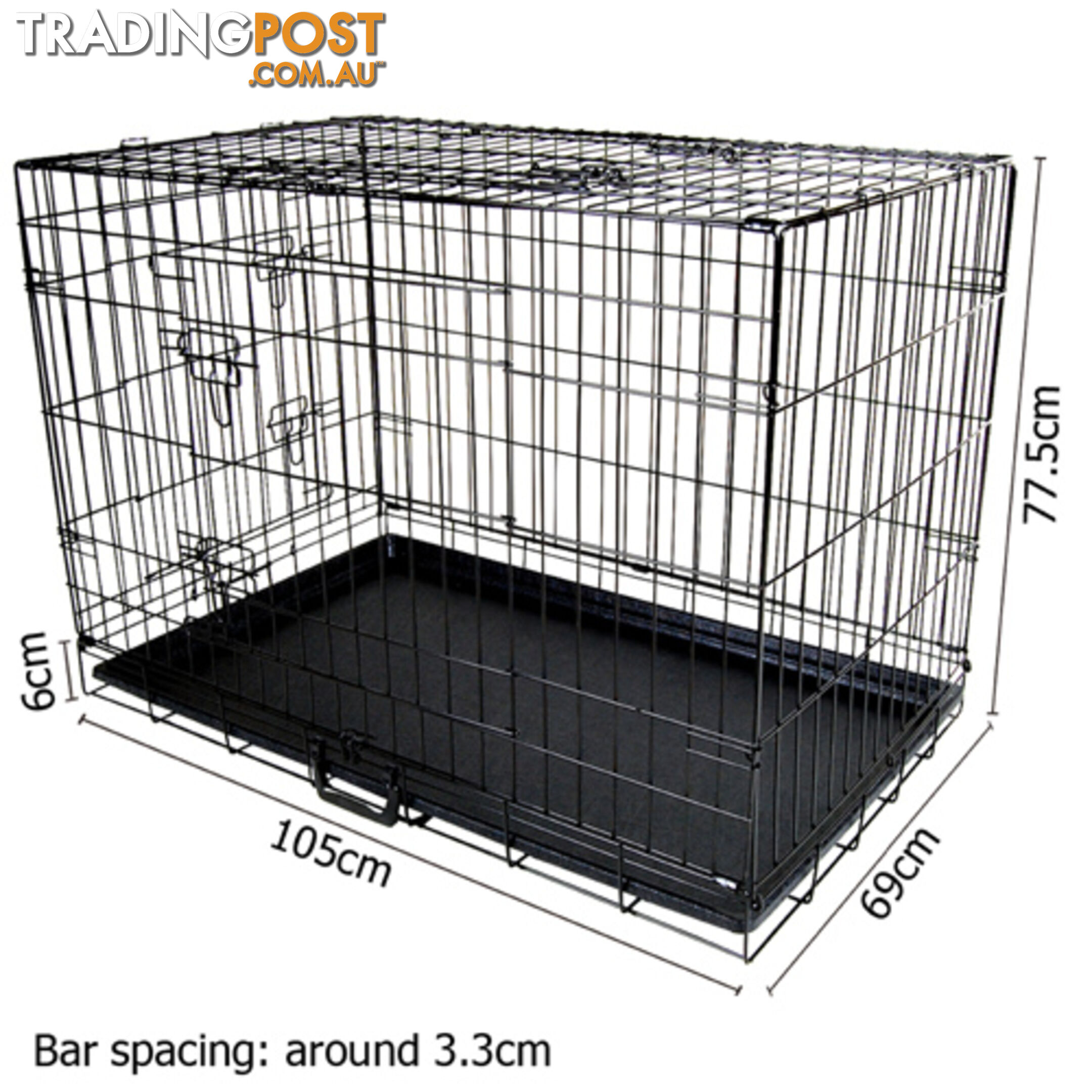 42 Inch Metal Collapsible Dog Cage