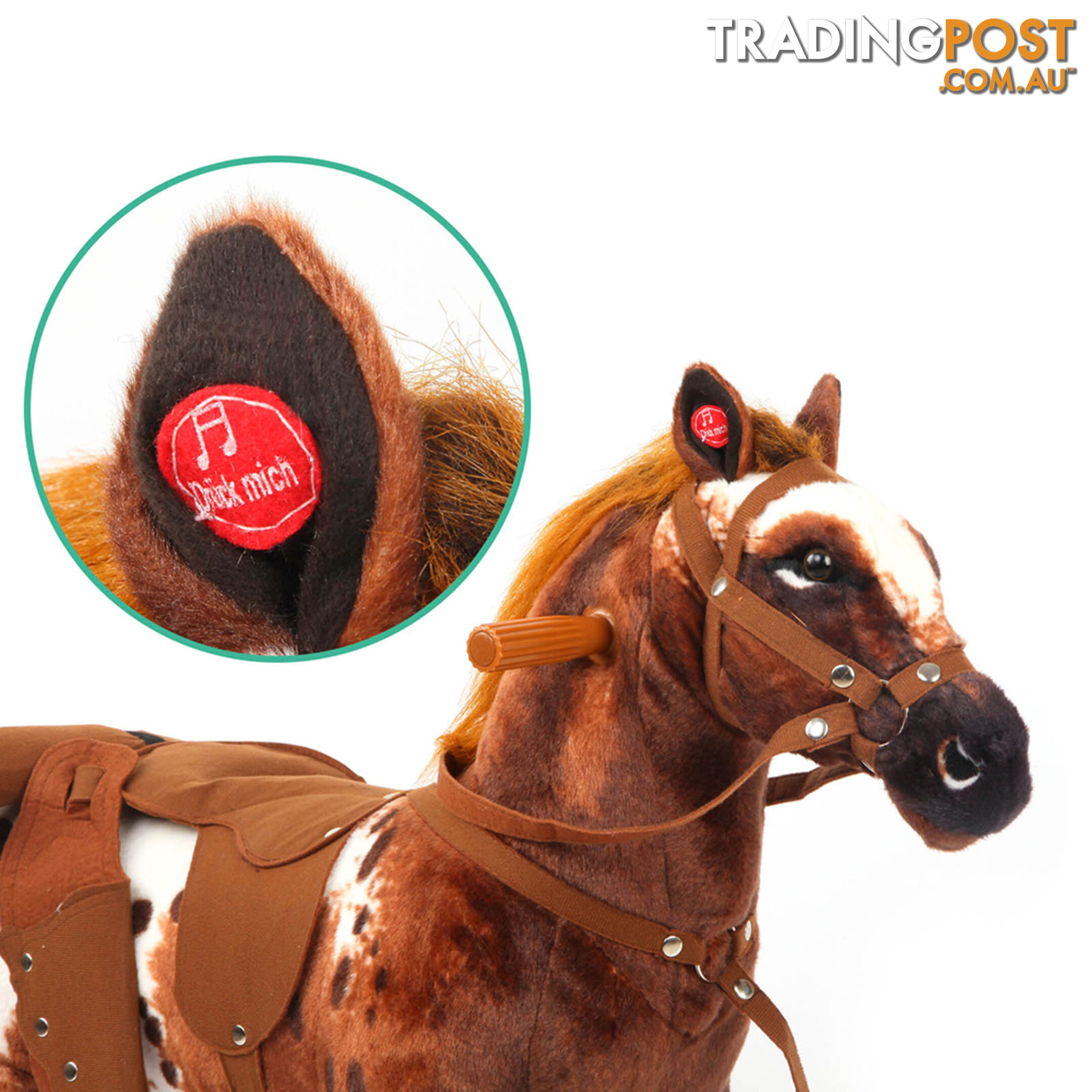 Ride on Pedal Toy Pony - Brown