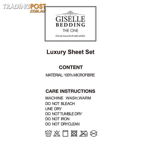 3 Piece Microfibre Sheet Set King Single _ÑÐ White - photo 4 of 4