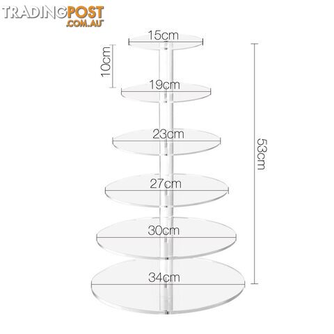 6 Tier Clear Acrylic Cake Stand 53CM - photo 2 of 6