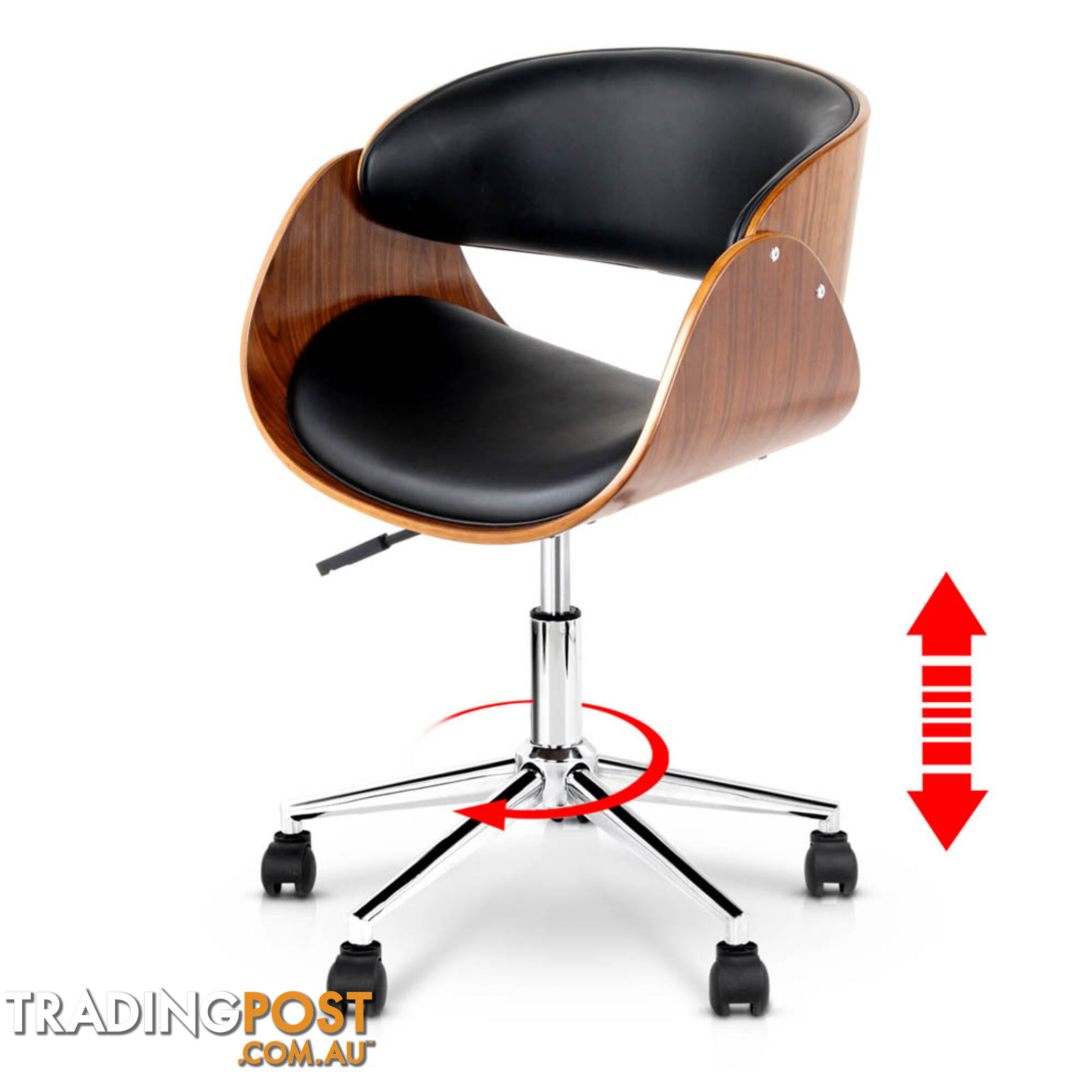 PU Leather Curved Office Chair