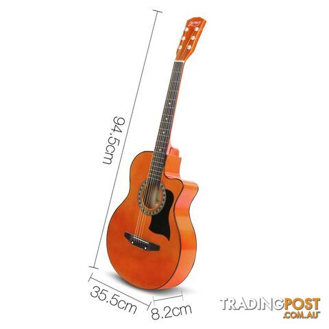 Acoustic Cutaway Steel-Stringed Guitar 38"