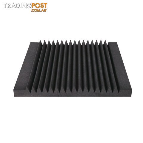 Set of 10 Studio Acoustic Foam Tile Wedge Black 50 x 50 x 5cm