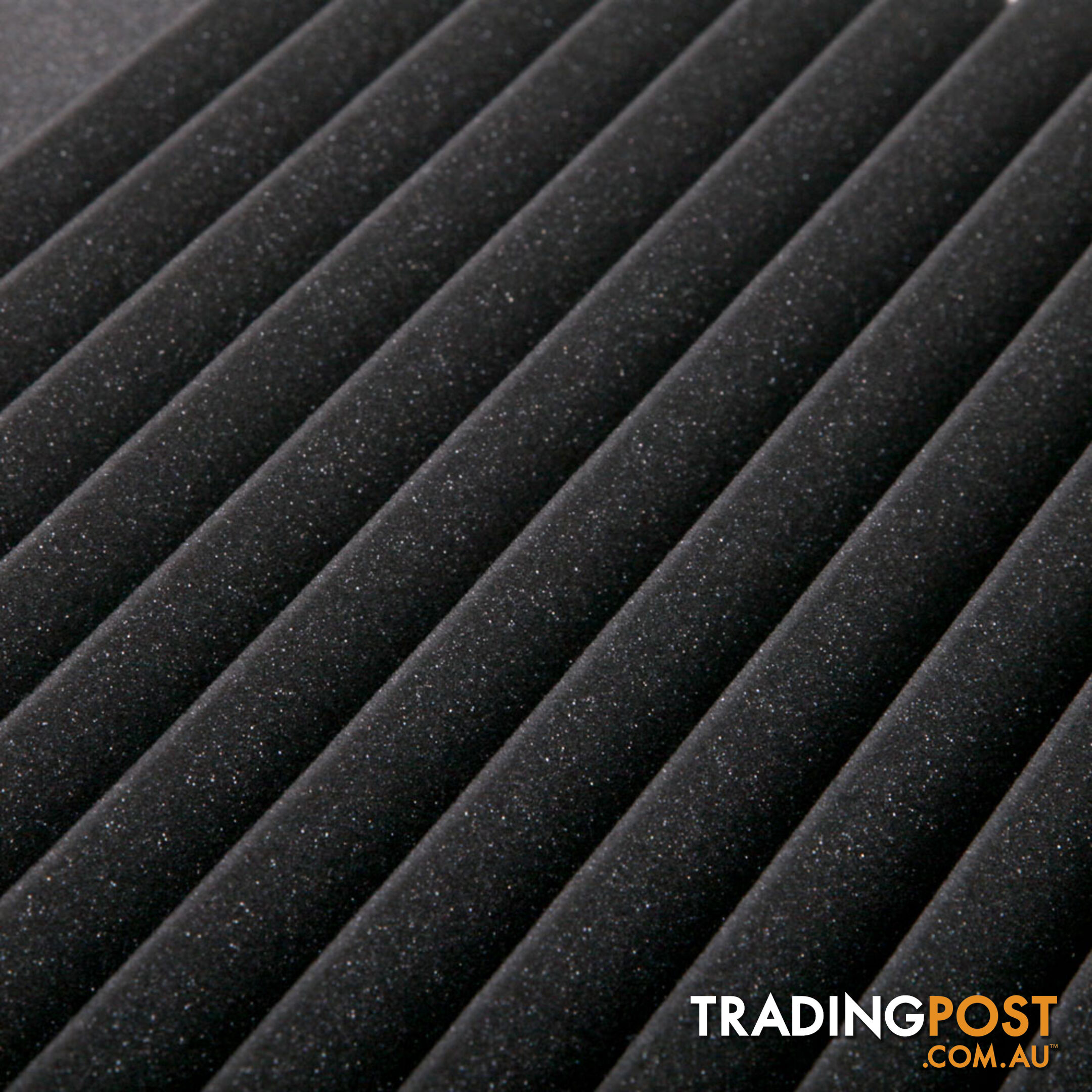 Set of 10 Studio Acoustic Foam Tile Wedge Black 50 x 50 x 5cm