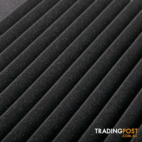 Set of 10 Studio Acoustic Foam Tile Wedge Black 50 x 50 x 5cm