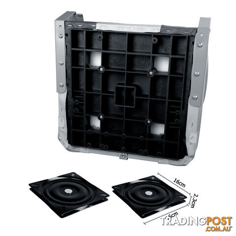 Set of 2 Swivel Folding Marine Boat Seats Grey Black - photo 4 of 9