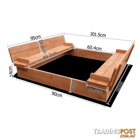 Children Square Sand Pit 95cm