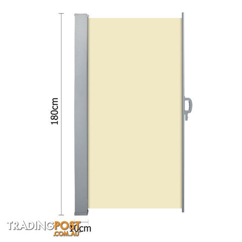 Retractable Side Awning Shade 180cm Beige