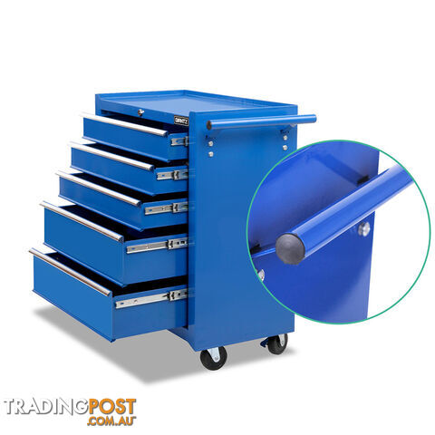 5 Drawers Roller Toolbox Cabinet  Blue