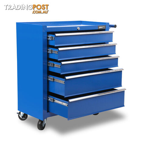 5 Drawers Roller Toolbox Cabinet  Blue