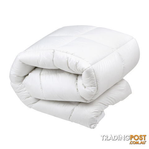 Duck Feather Down Quilt Super King White