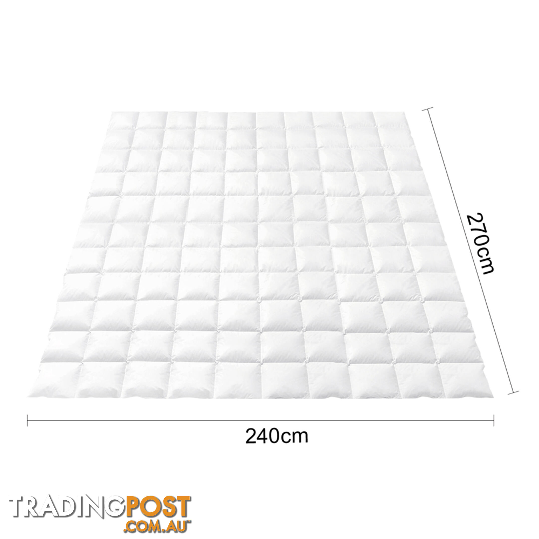 Duck Feather Down Quilt Super King White