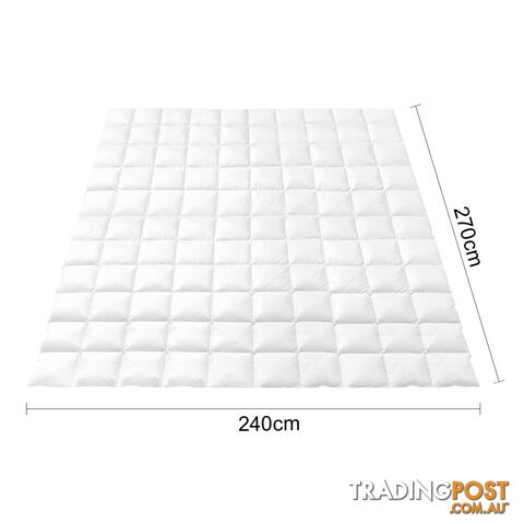 Duck Feather Down Quilt Super King White