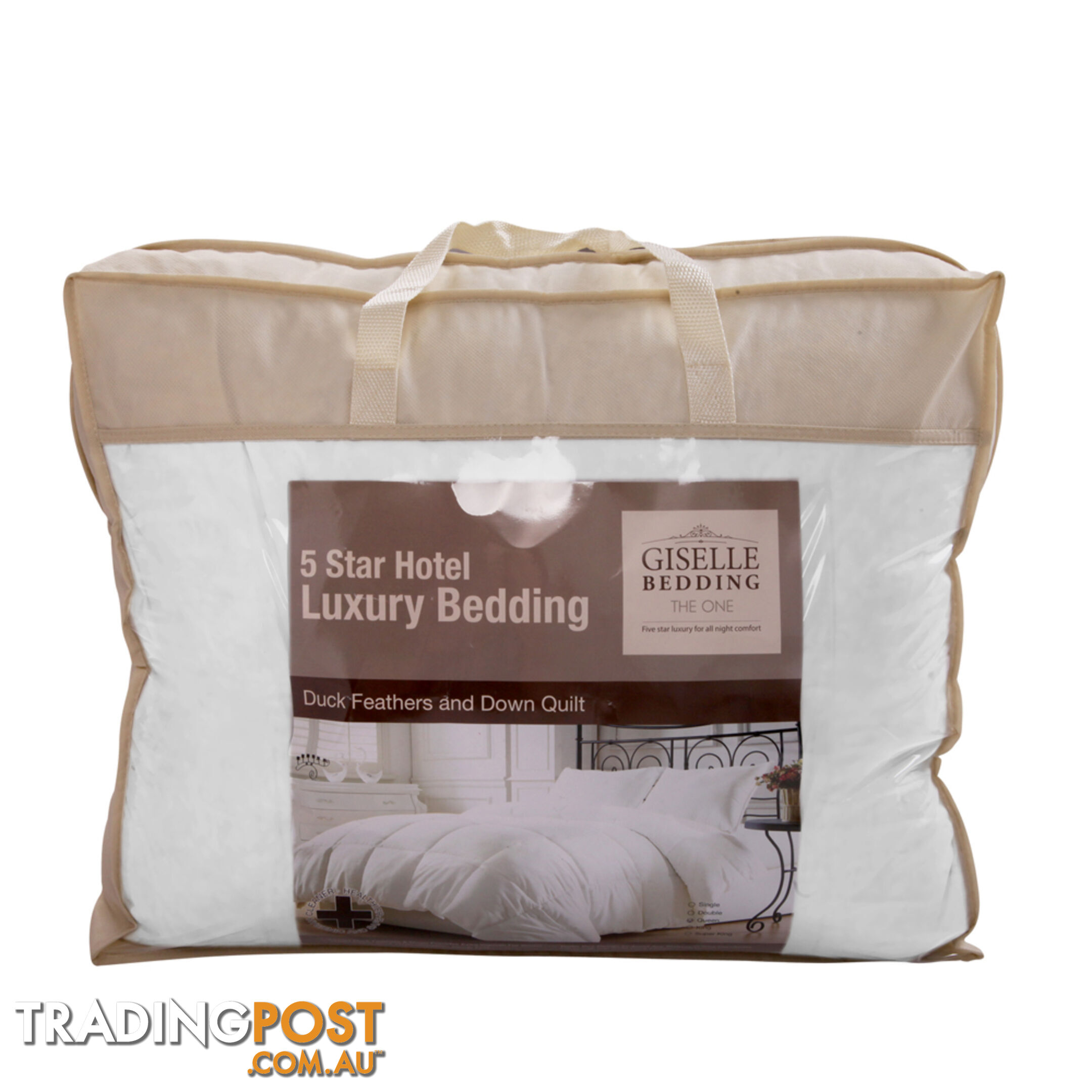 Duck Feather Down Quilt Super King White