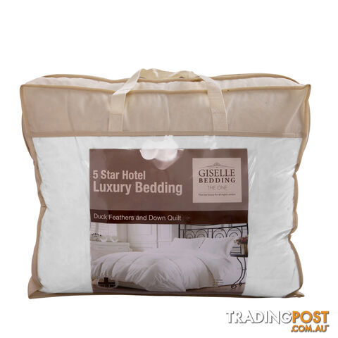 Duck Feather Down Quilt Super King White