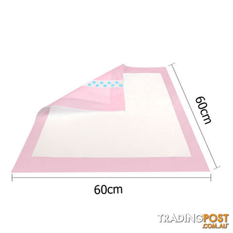 200 Puppy Pet Dog Toilet Training Pads Pink