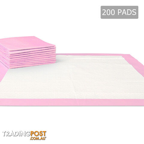 200 Puppy Pet Dog Toilet Training Pads Pink