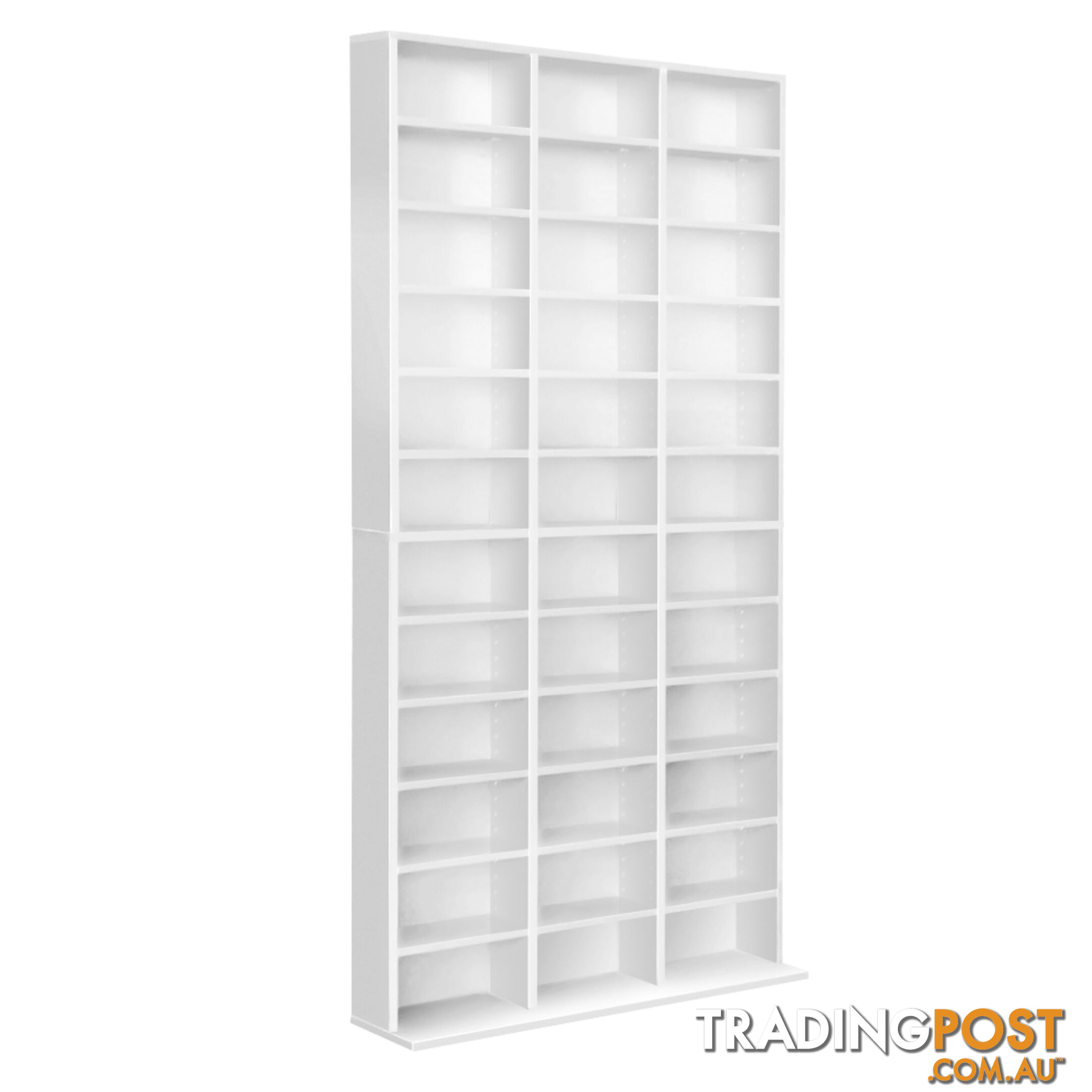 Adjustable CD DVD Book Storage Shelf White