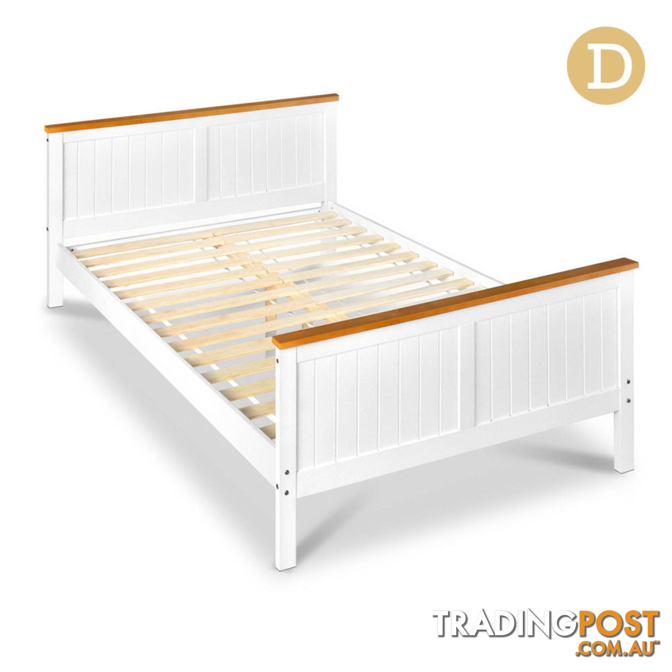 Pine Wood Double Bed Frame