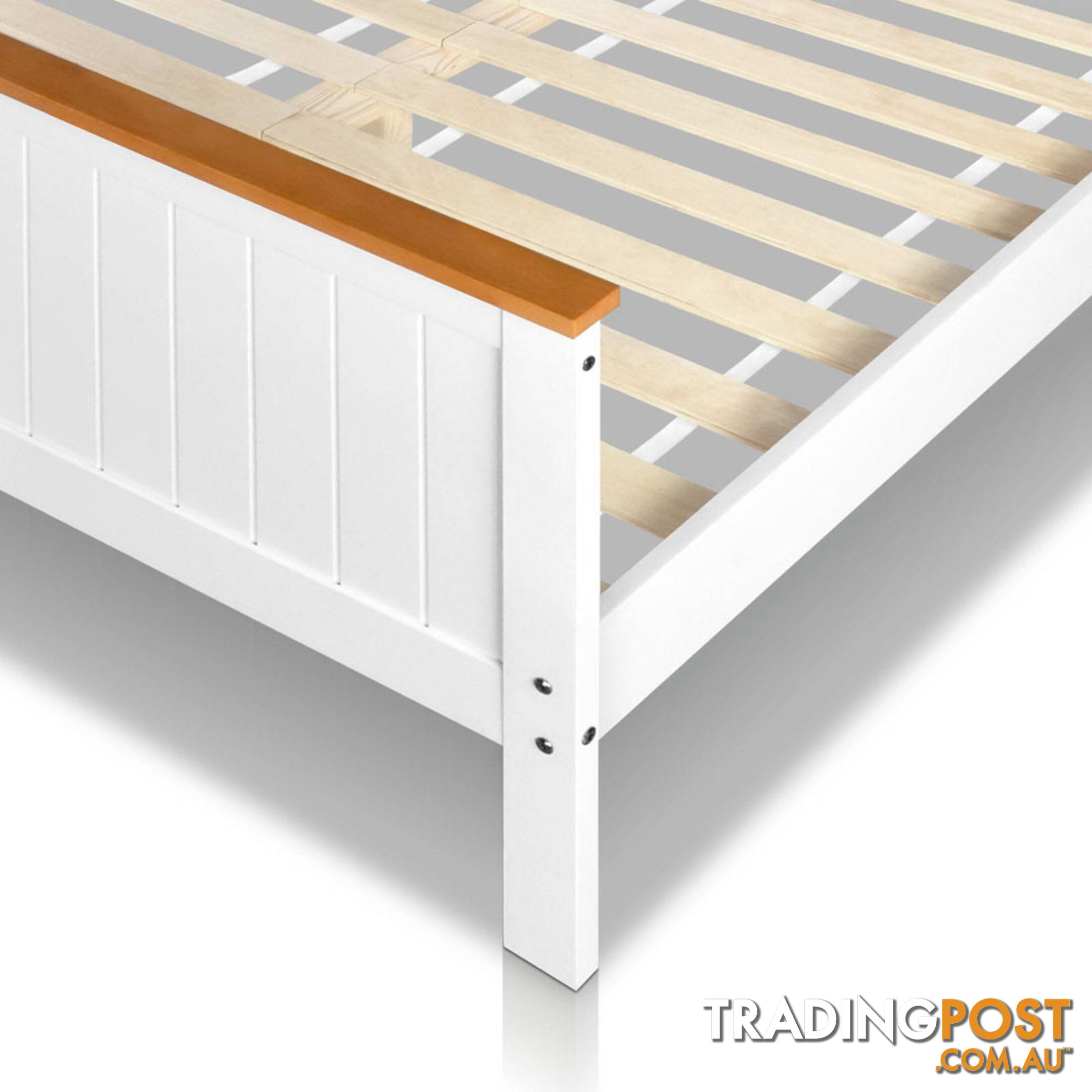 Pine Wood Double Bed Frame