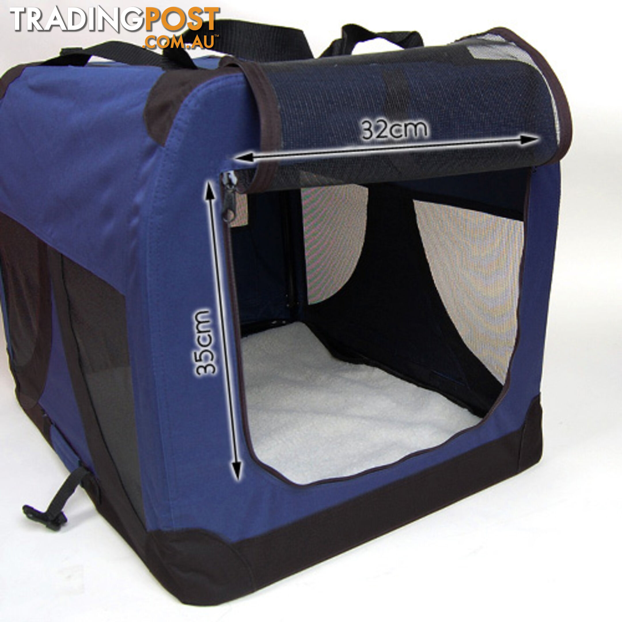 Large Portable Soft Pet Dog Crate Cage Kennel Blue