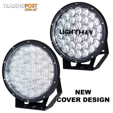 Pair 9inch 370w Cree LED Driving Light Black Spotlight Offroad HID 4x4 ATV