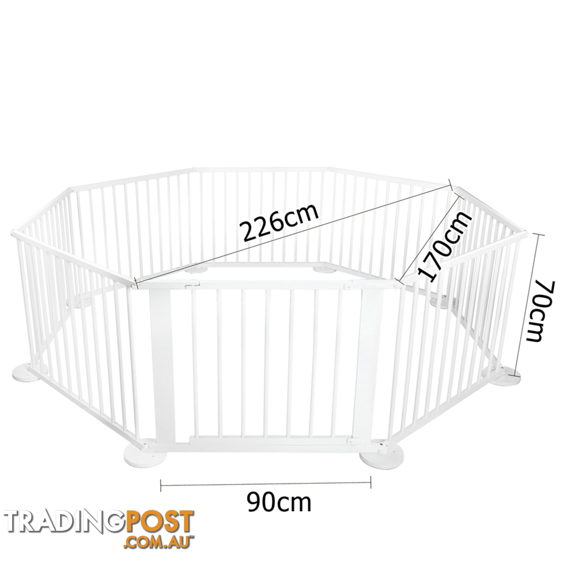 Baby Natural White Wooden Playpen