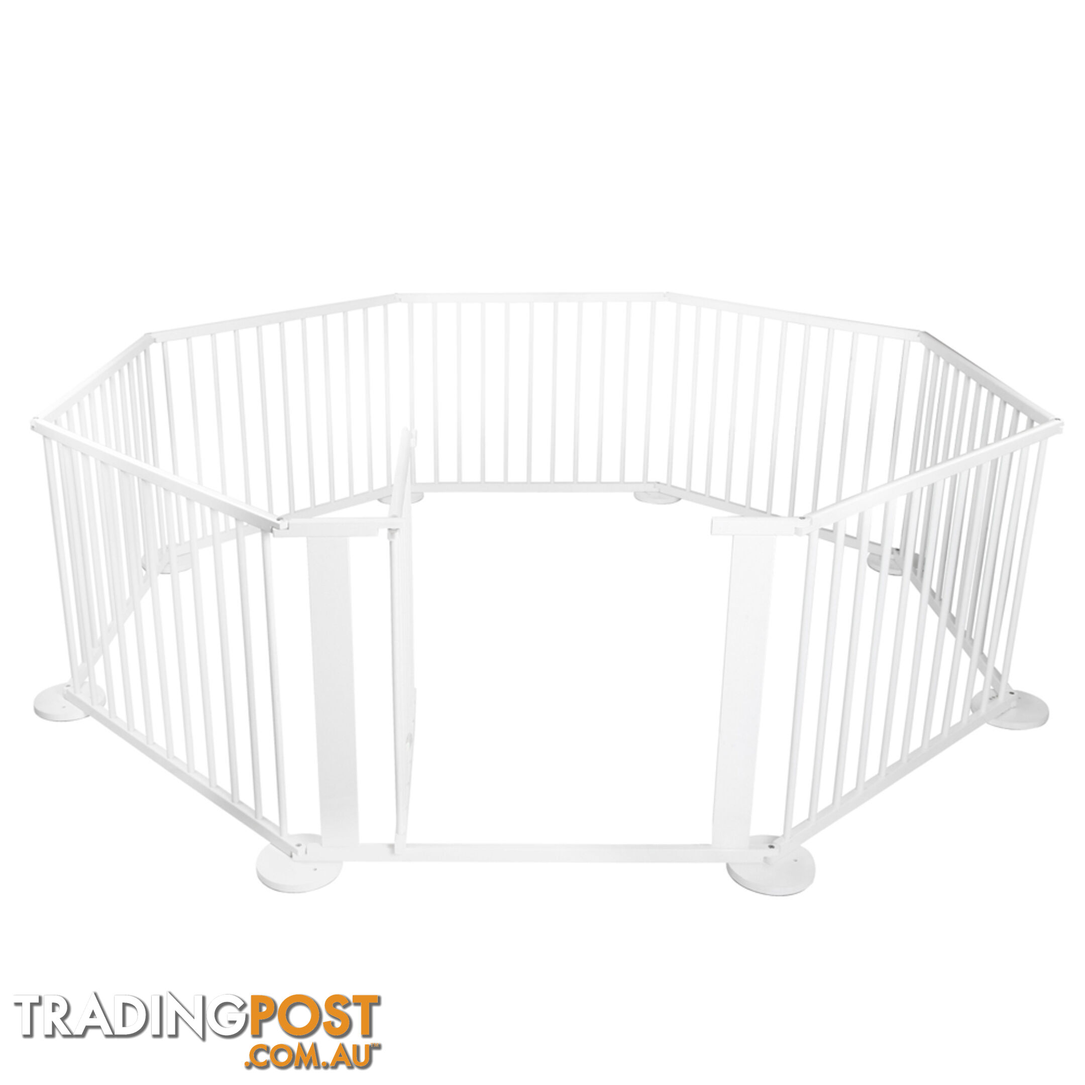 Baby Natural White Wooden Playpen