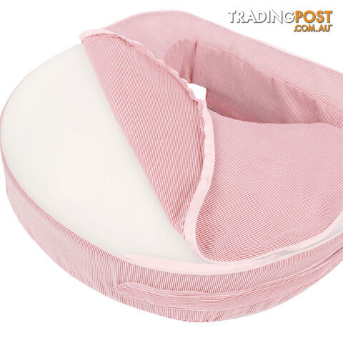 Baby Breast Feeding Support Memory Foam Pillow w/ Zip Cover Pink