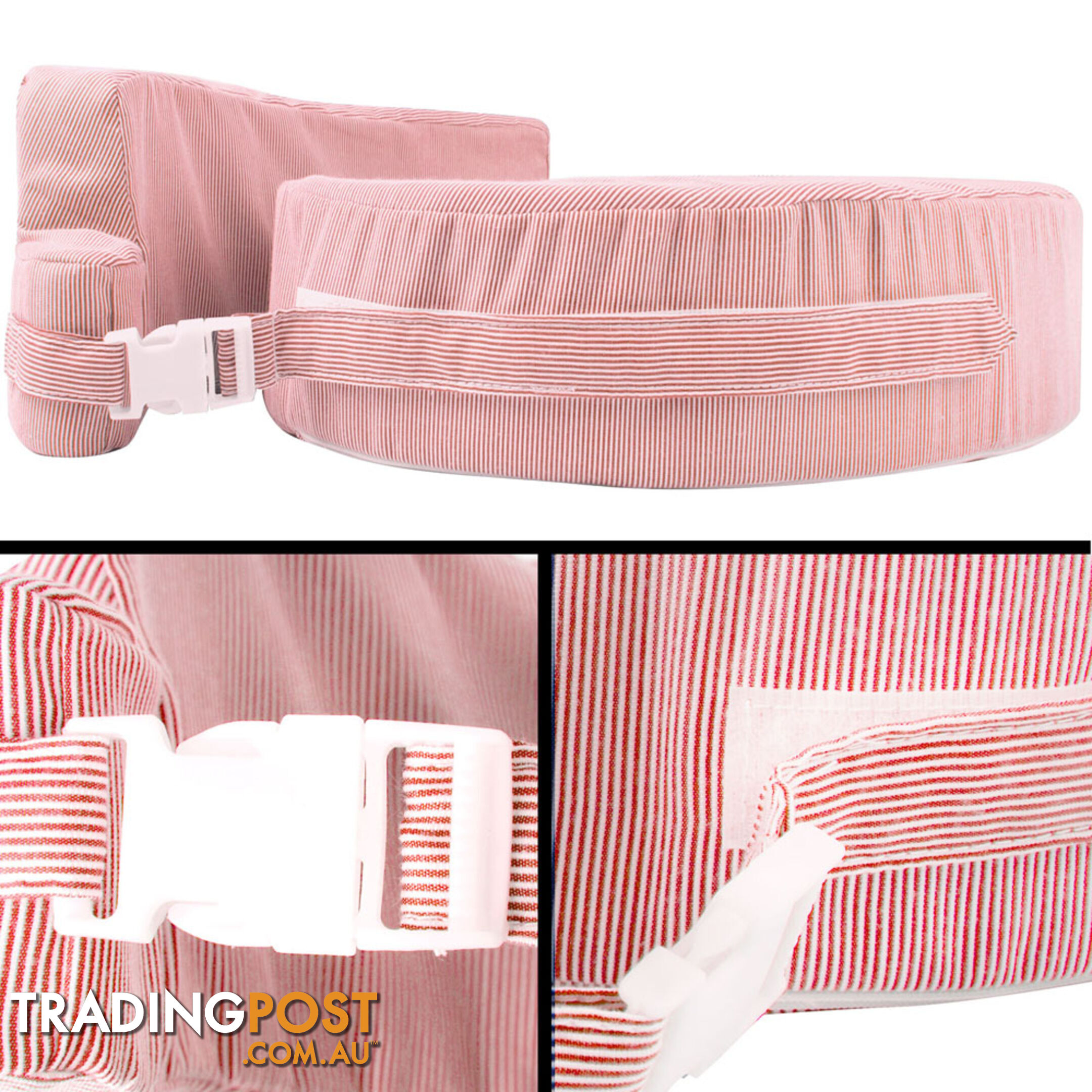 Baby Breast Feeding Support Memory Foam Pillow w/ Zip Cover Pink