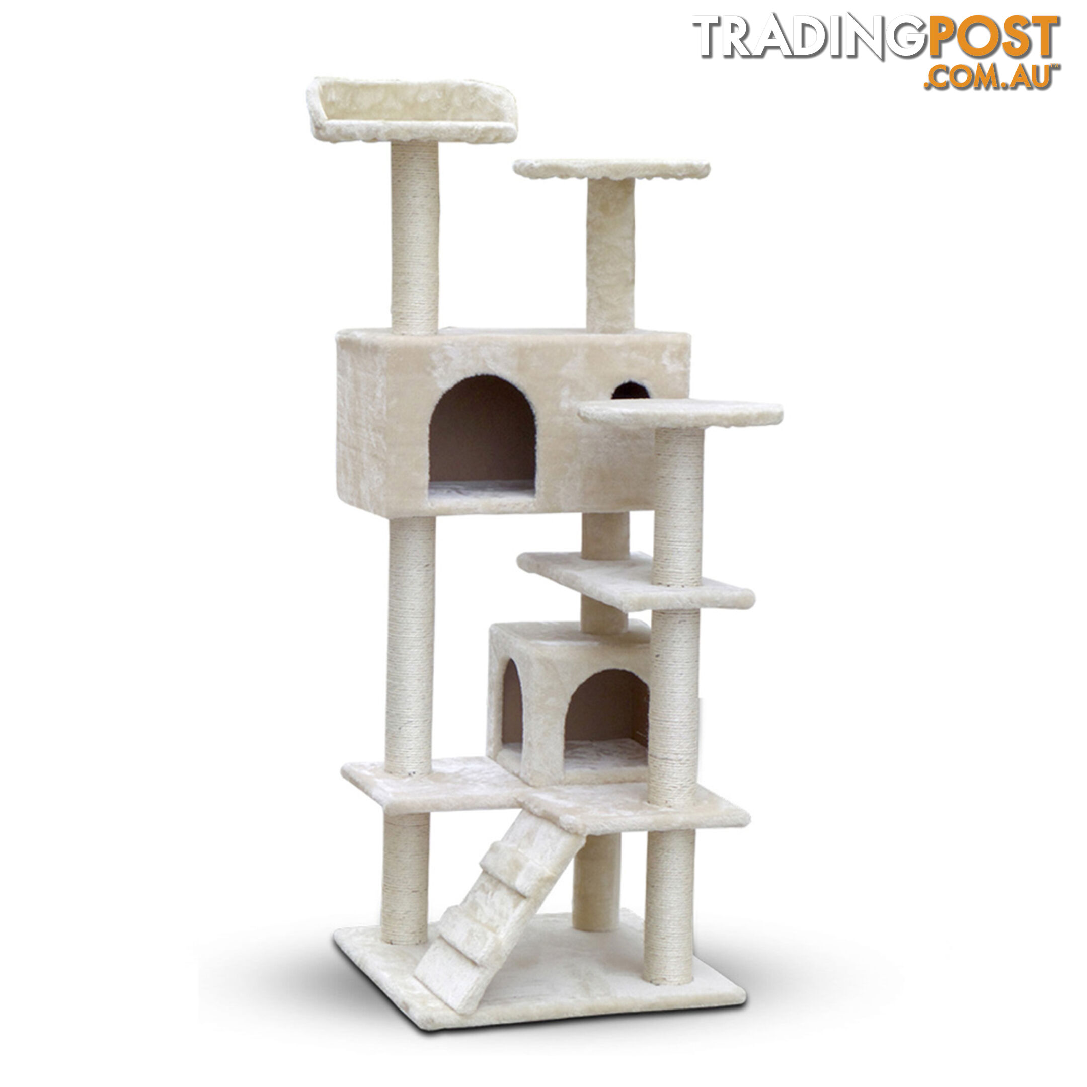 Cat Scratching Post  Tree House Condo 134cm Beige