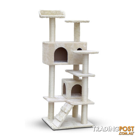 Cat Scratching Post  Tree House Condo 134cm Beige