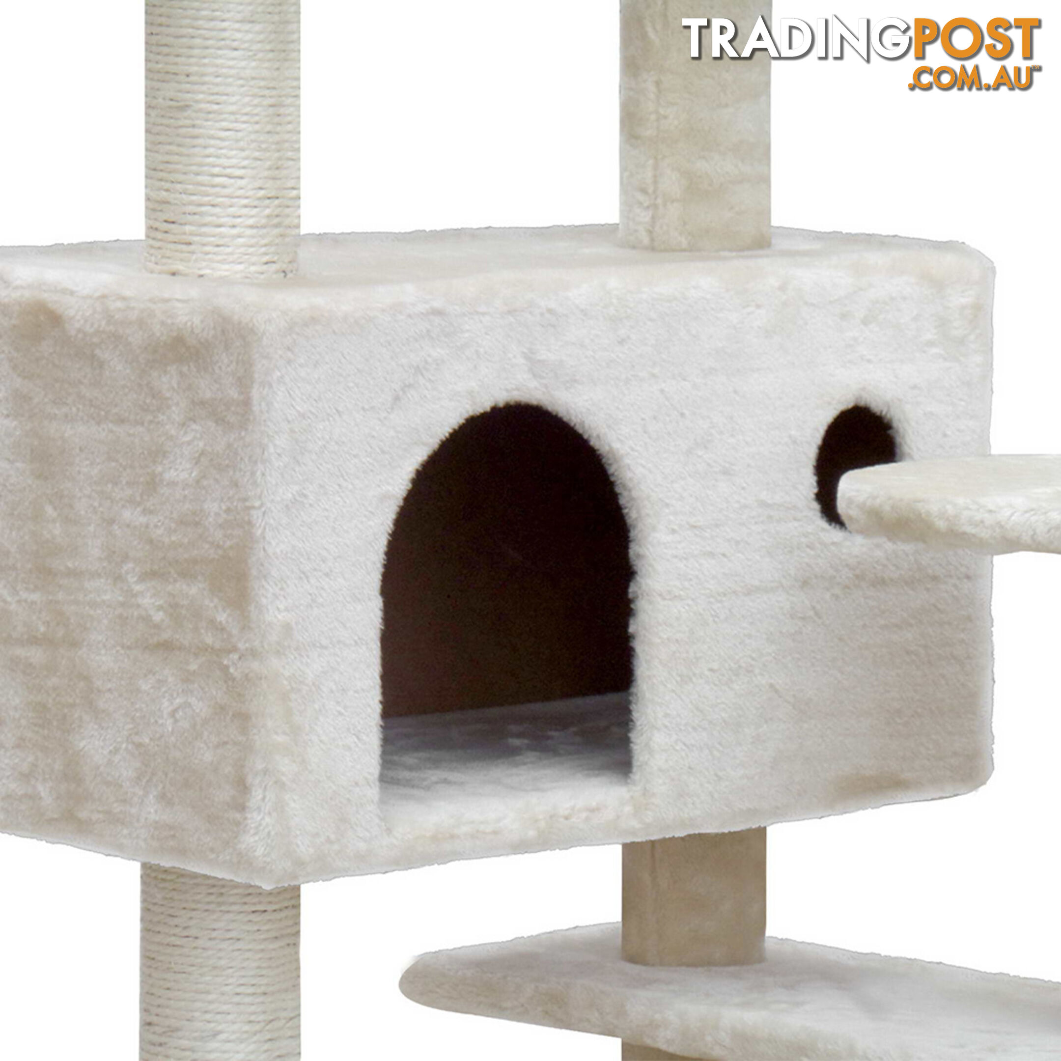 Cat Scratching Post  Tree House Condo 134cm Beige