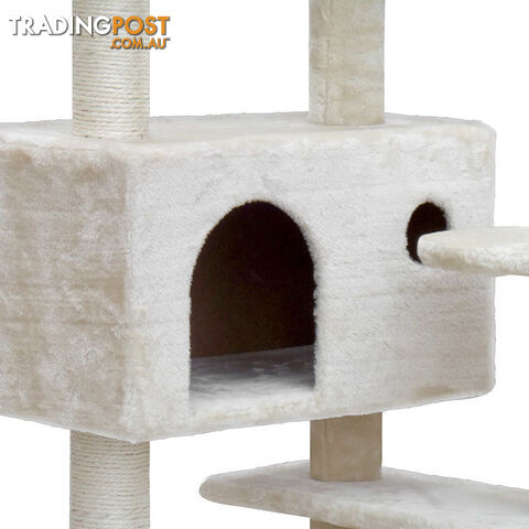 Cat Scratching Post  Tree House Condo 134cm Beige