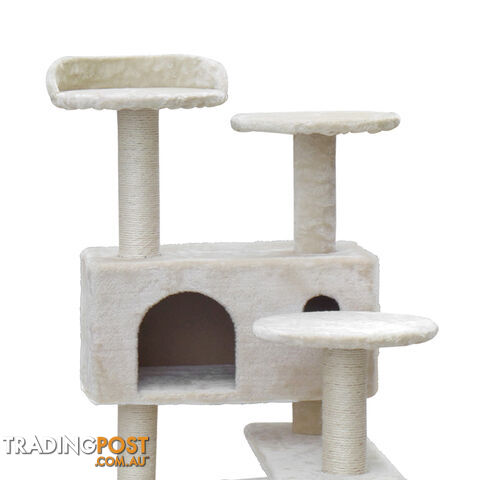 Cat Scratching Post  Tree House Condo 134cm Beige