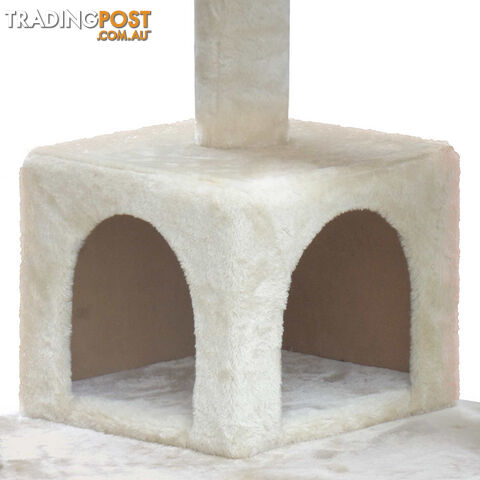 Cat Scratching Post  Tree House Condo 134cm Beige