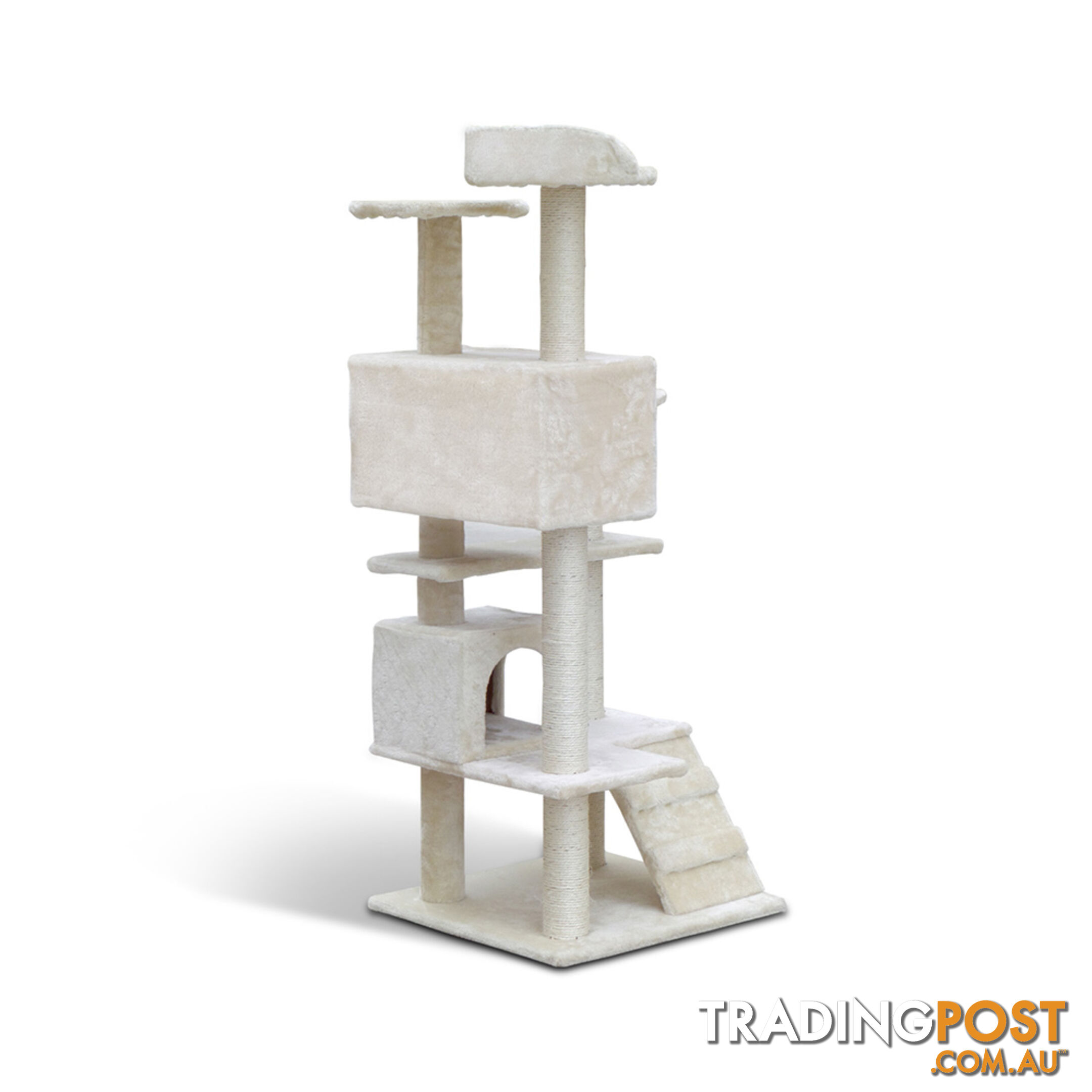 Cat Scratching Post  Tree House Condo 134cm Beige