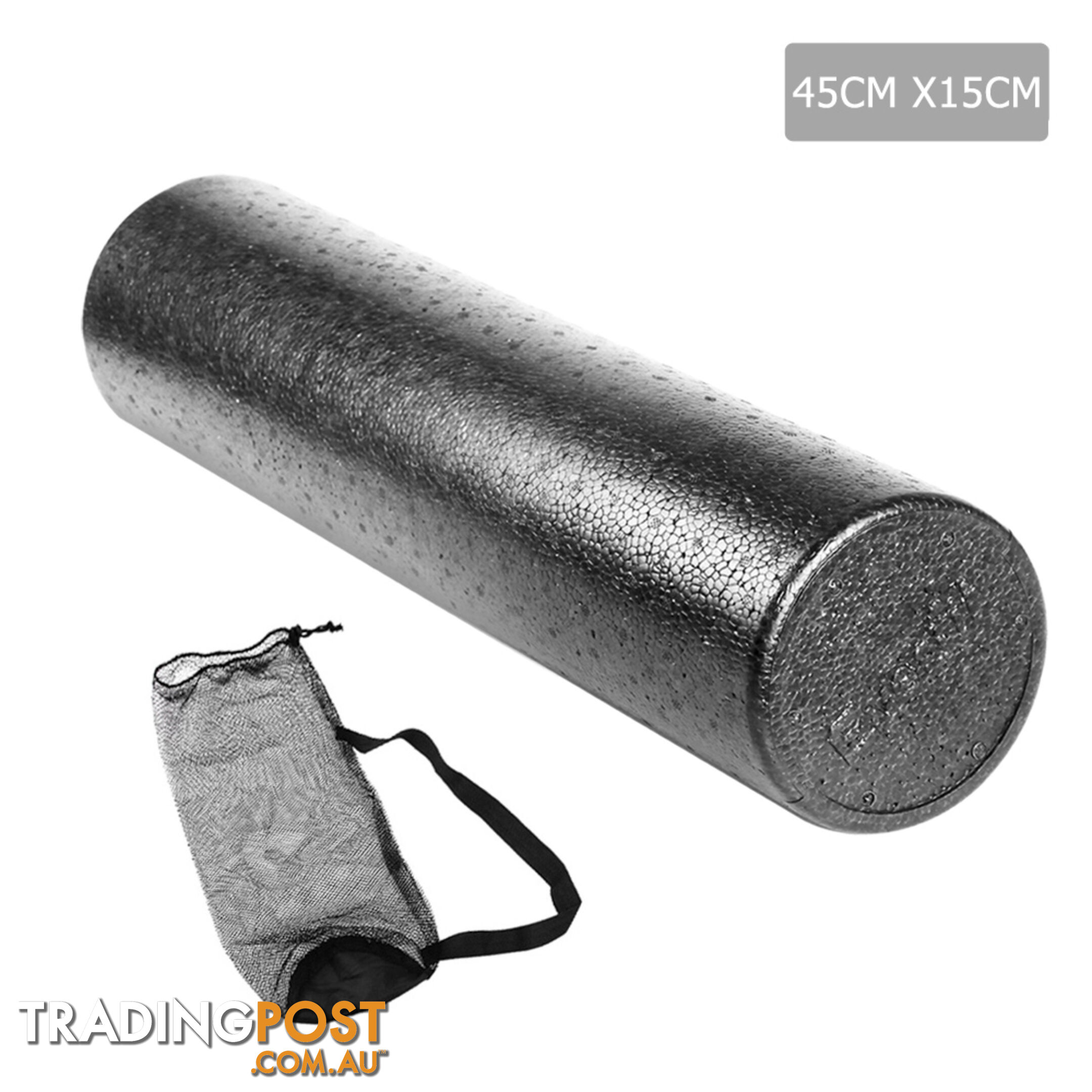 Yoga Gym Pilates EPP Stick Foam Roller Black 45 x 15cm