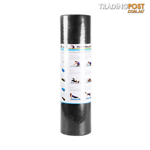 Yoga Gym Pilates EPP Stick Foam Roller Black 45 x 15cm