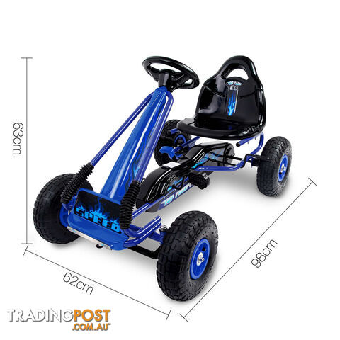Kids Pedal Go Kart - Blue - photo 2 of 7