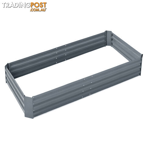 Galvanised Raised Garden Bed - 150 x 90 x 30cm - Grey - photo 3 of 9