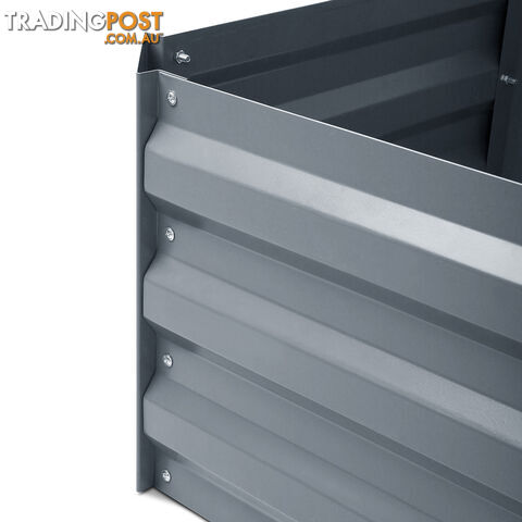 Galvanised Raised Garden Bed - 150 x 90 x 30cm - Grey - photo 5 of 9