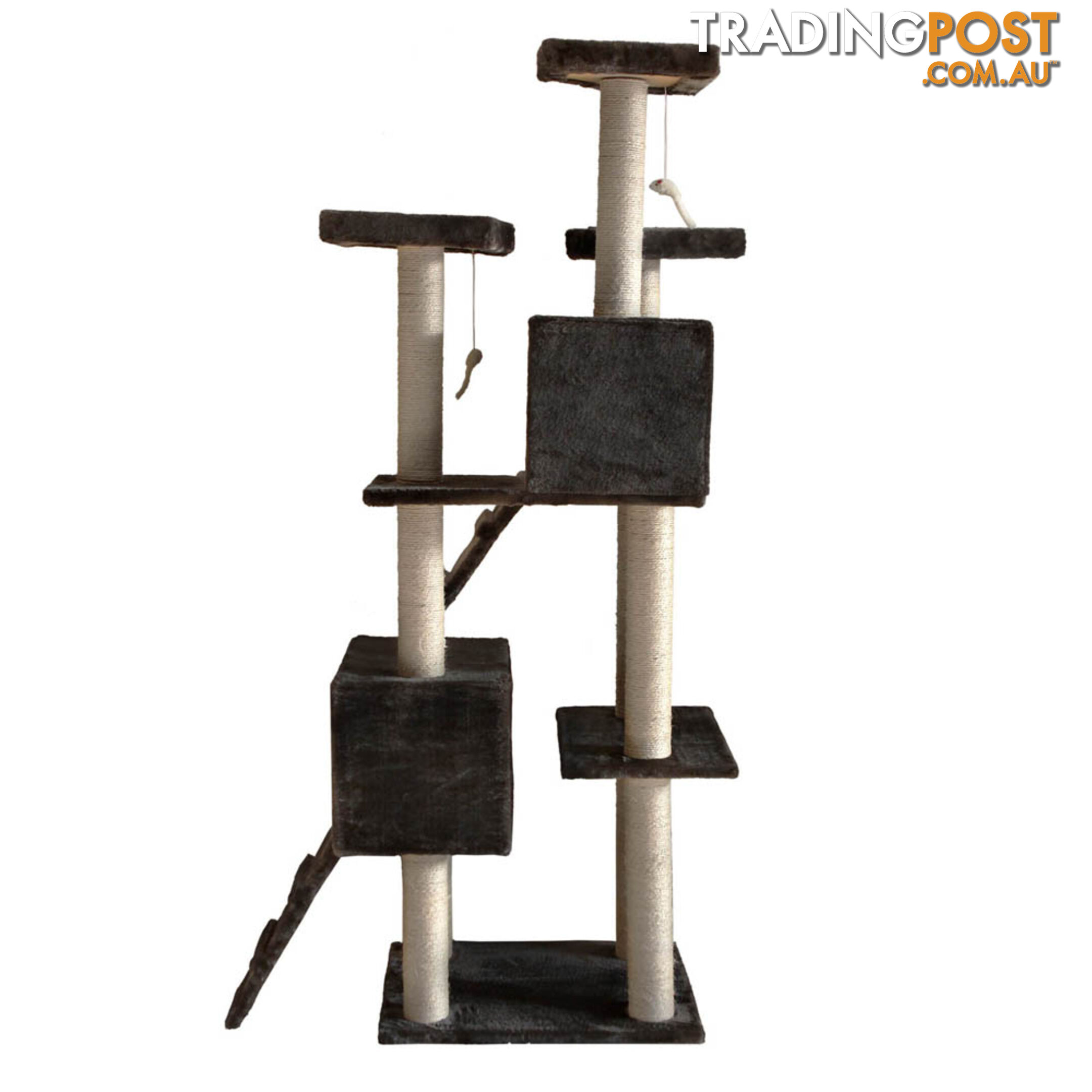Cat Scratching Poles Post Furniture Tree 185cm Dark Grey