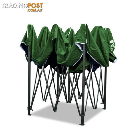 3x3 Pop Up Gazebo Hut with Sandbags Green